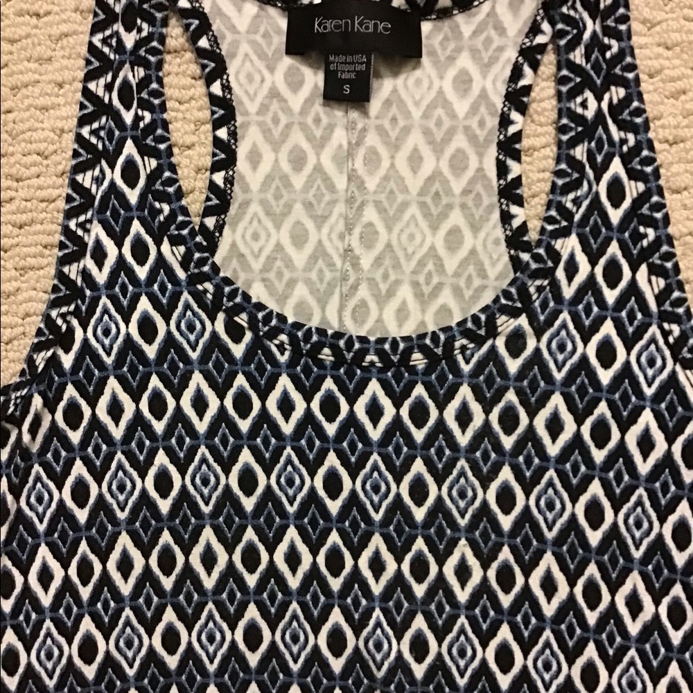 Karen Kane ~ Racerback Maxi Dress ~ Small ~ Blue & White ~ EUC